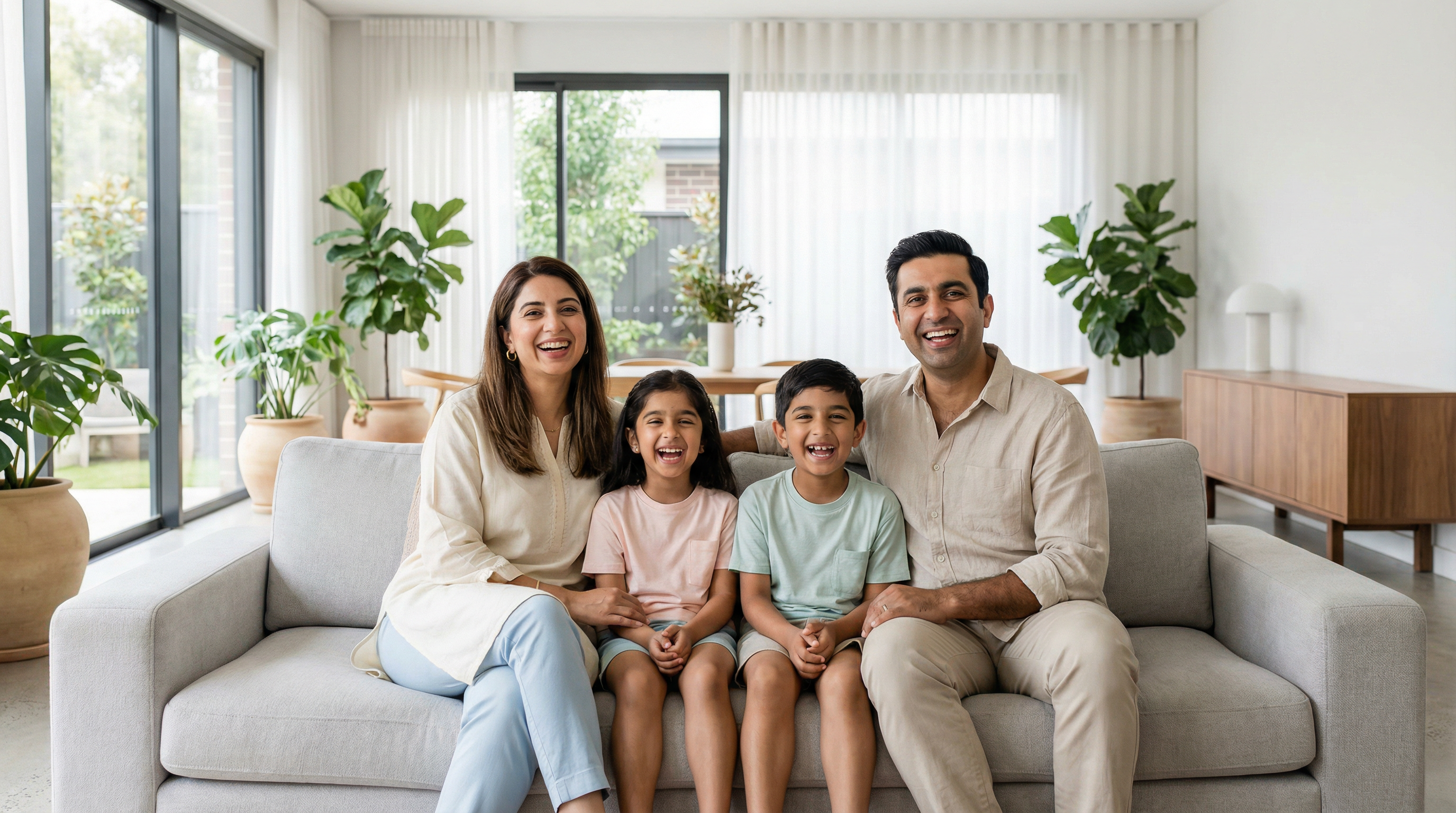 Young Pakistani family